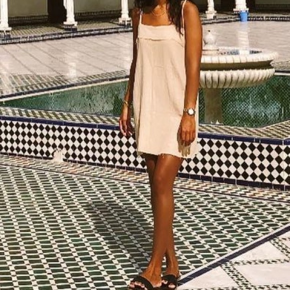 Polly Nude tie shoulder strap dress - Picture 3 of 6